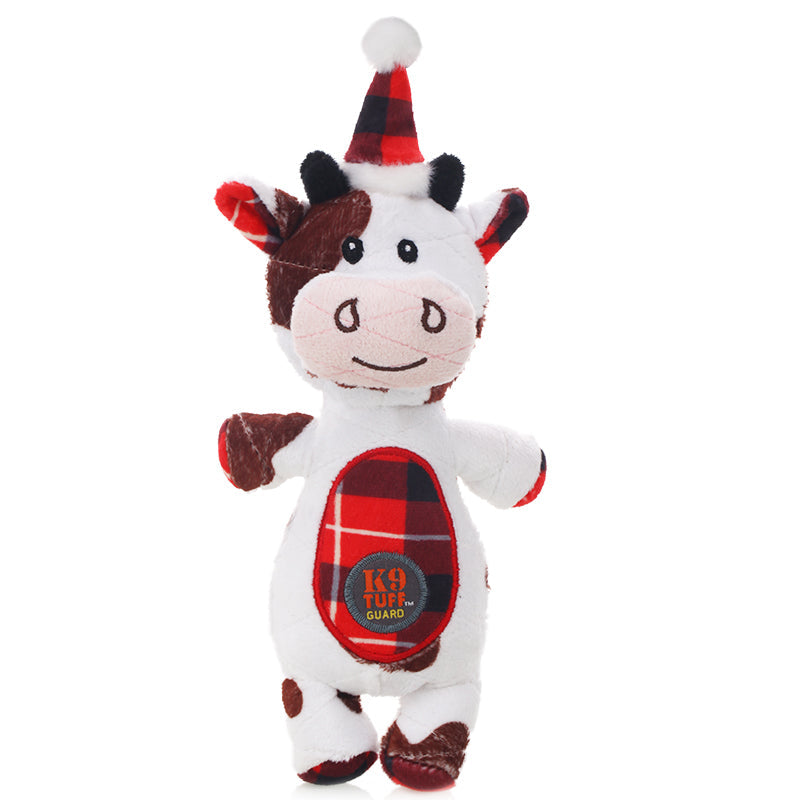 KFX-6854333 Interactive Plush Pet Toy for Dogs - Teeth Resistant, Lion, Cow, Elk & Old Man Designs, 24x10cm
