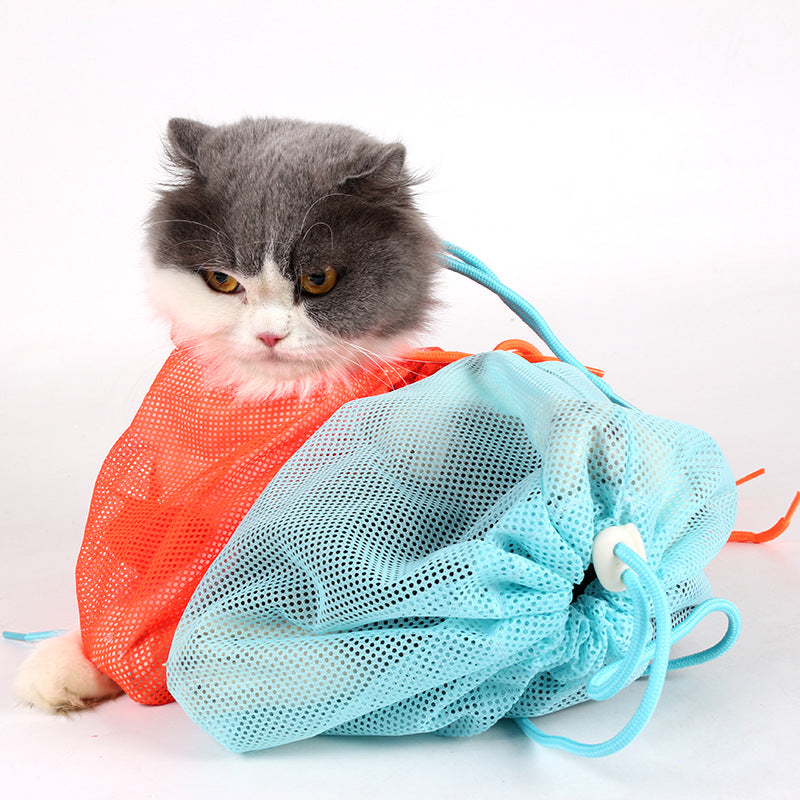 KFX-6855101 Cat Cleaning Tool - Mesh and Polyester Scrambled Cat Bag in Various Colors, 55 x 35 x 13 cm