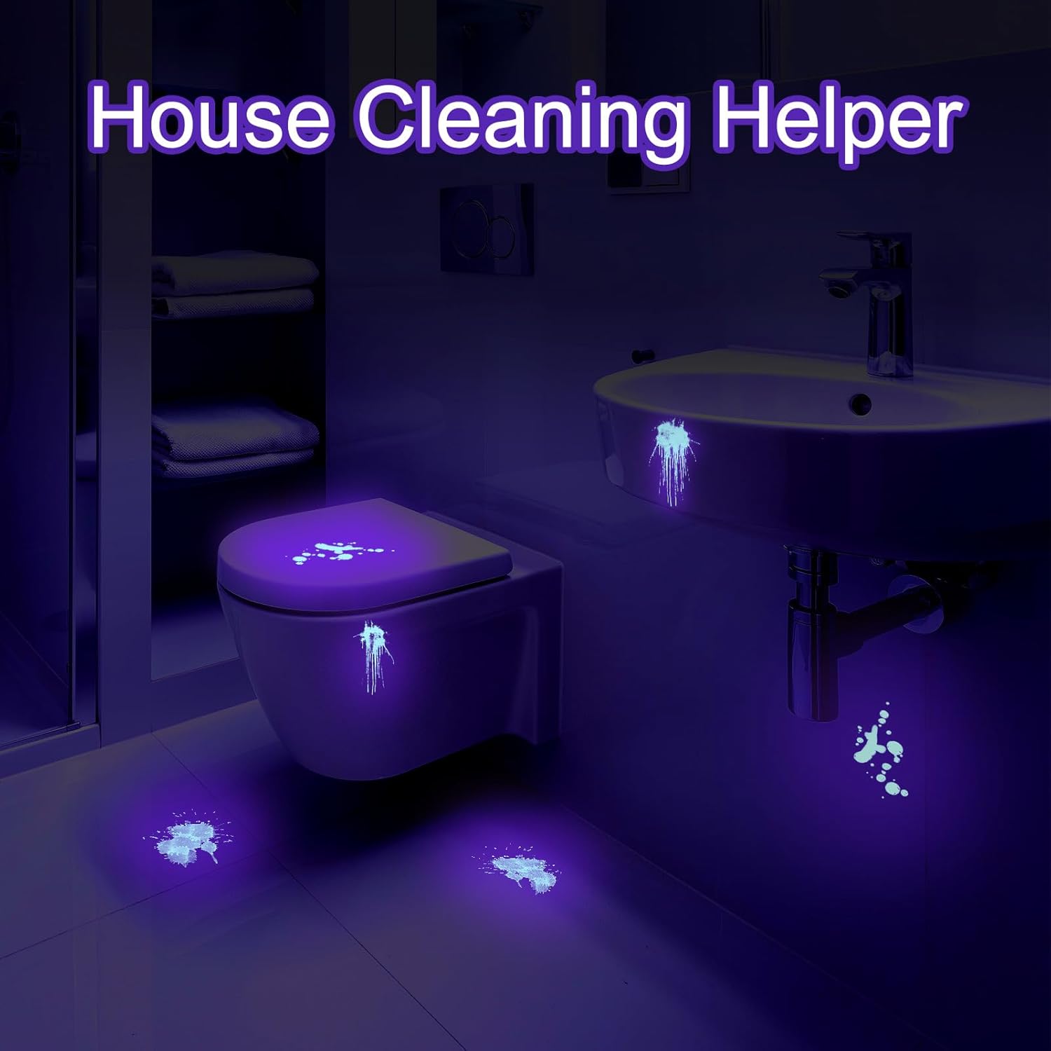 KFX-6856765 Mini LED UV Blacklight Flashlight for Detecting Pet Urine Stains, Bed Bugs, and Scorpions - Portable and Waterproof
