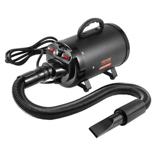 KFX-6857149 Pet Hair Dryer with Adjustable Speed and Temperature Control, 2800W/4.3HP Motor, Includes 4 Nozzles and Extendable Hose