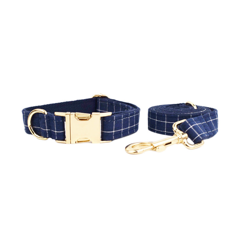 KFX-6858557 Velvet Dog Collar Set with Adjustable Traction Rope and Bow Tie