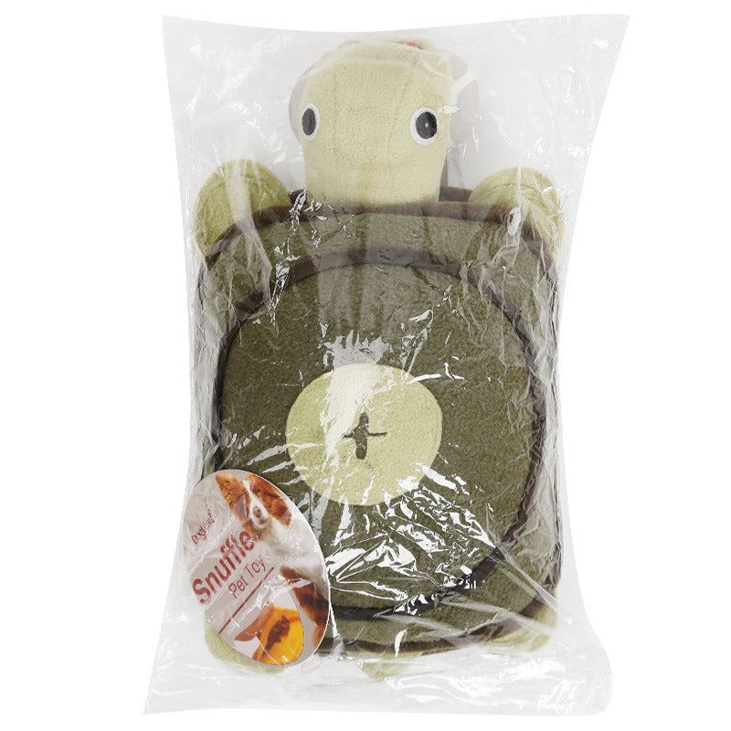KFX-6864701 Interactive Dog Tortoise Plush Toy for Sniffing, Food Leaking, and Training Development