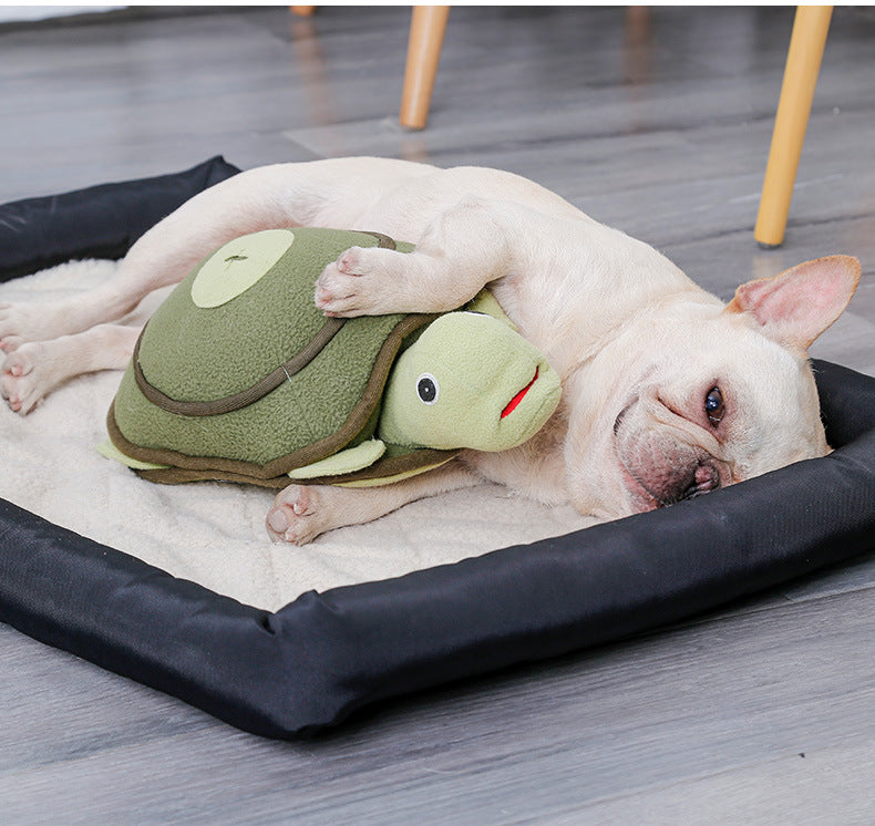 KFX-6864701 Interactive Dog Tortoise Plush Toy for Sniffing, Food Leaking, and Training Development