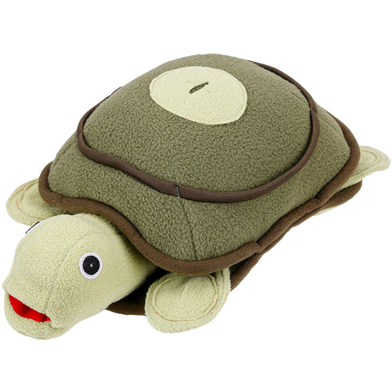 KFX-6864701 Interactive Dog Tortoise Plush Toy for Sniffing, Food Leaking, and Training Development
