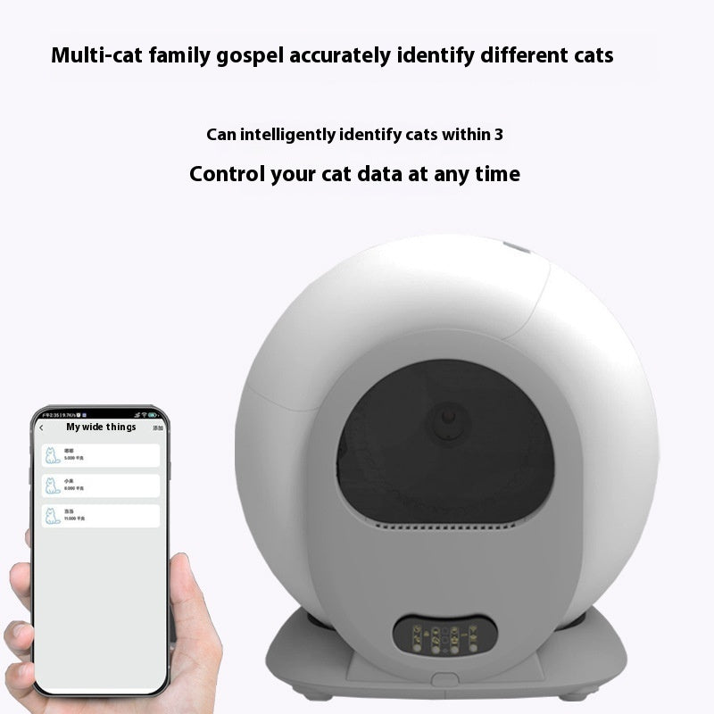 KFX-6865085 Smart Automatic Cat Litter Box with Deodorizing Feature - 9L Capacity, ABS Plastic, 18W Power