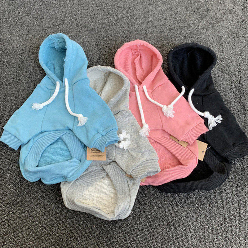 KFX-6865597 Trendy Fleece Hooded Sweater for Small Dogs in Various Sizes