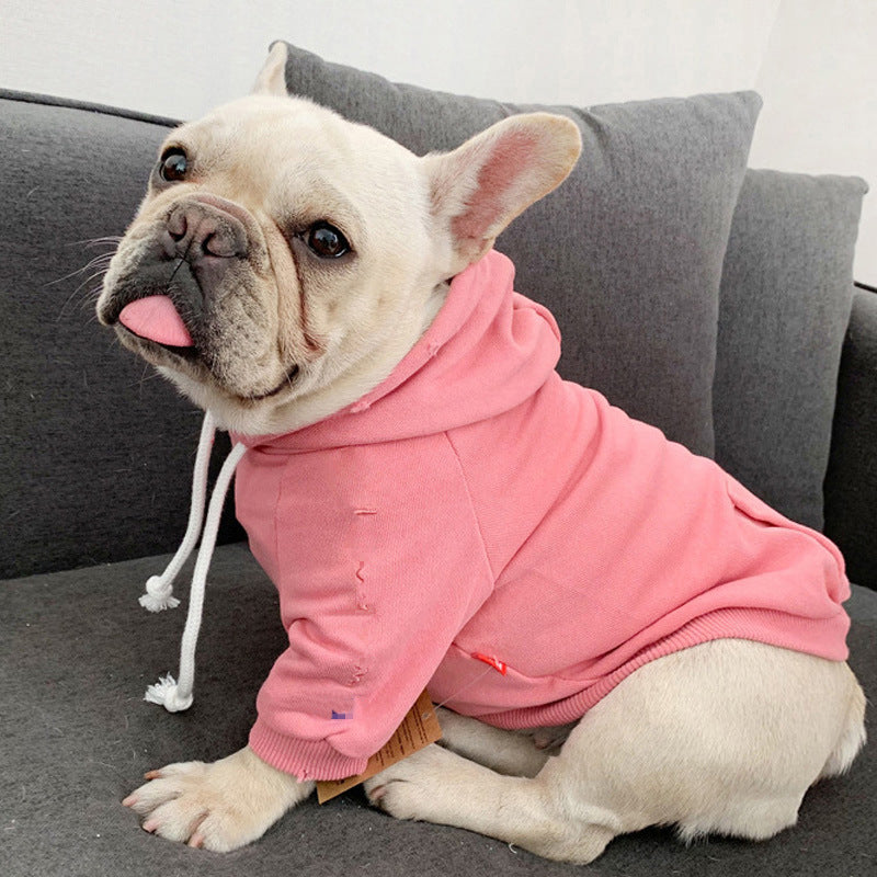 KFX-6865597 Trendy Fleece Hooded Sweater for Small Dogs in Various Sizes