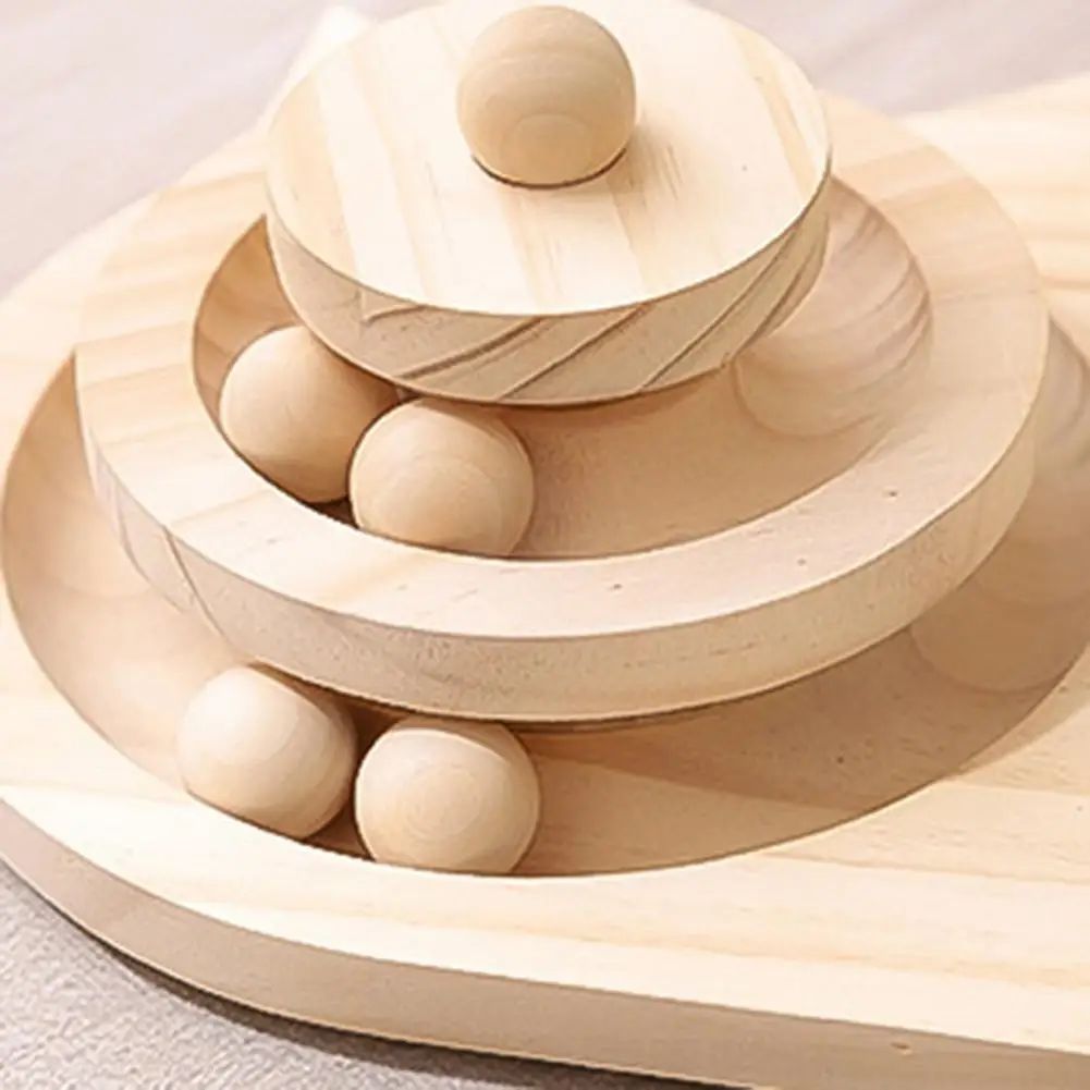 KFX-6865853 Cat Mushroom Scratching Post with Rotating Wooden Balls and Sisal Rope for Interactive Play and Climbing