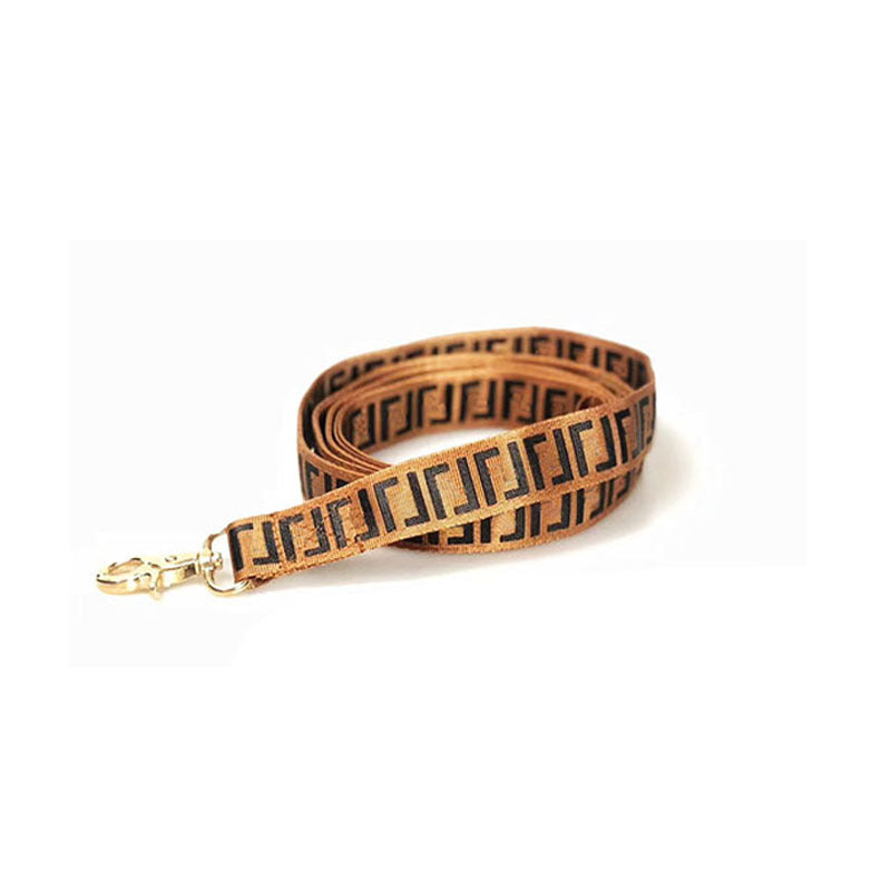 KFX-6867005 Dog Leash and Collar Set - Polyester with Letter Pattern, Available in Various Sizes