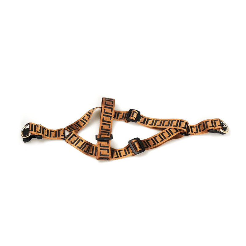 KFX-6867005 Dog Leash and Collar Set - Polyester with Letter Pattern, Available in Various Sizes