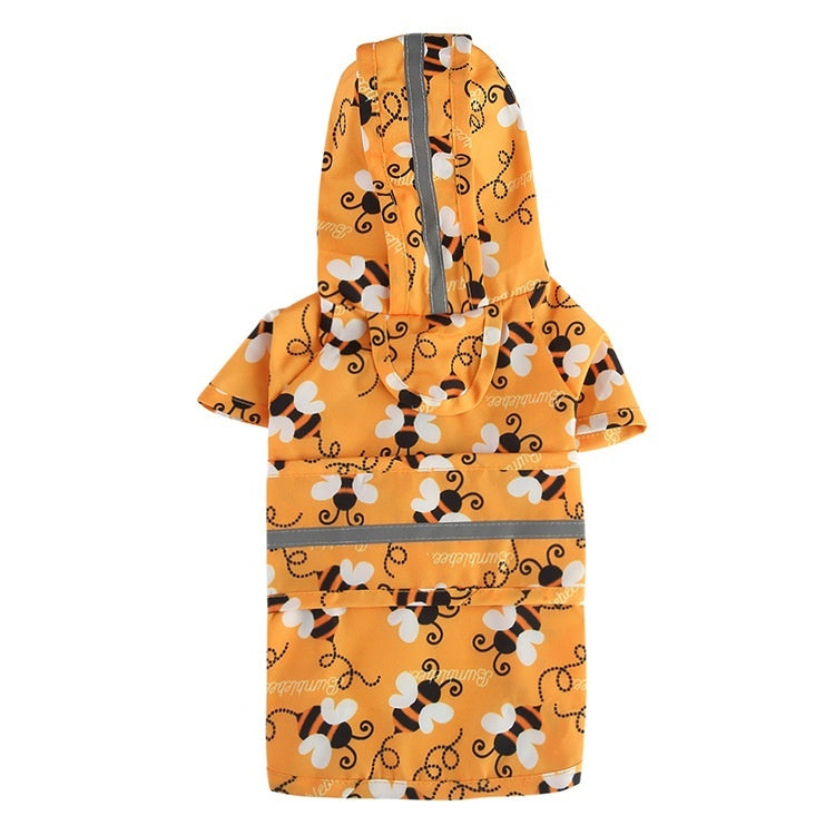 KFX-6870461 Reflective Cartoon Dog Rain Poncho for Pets - Various Colors & Sizes Available