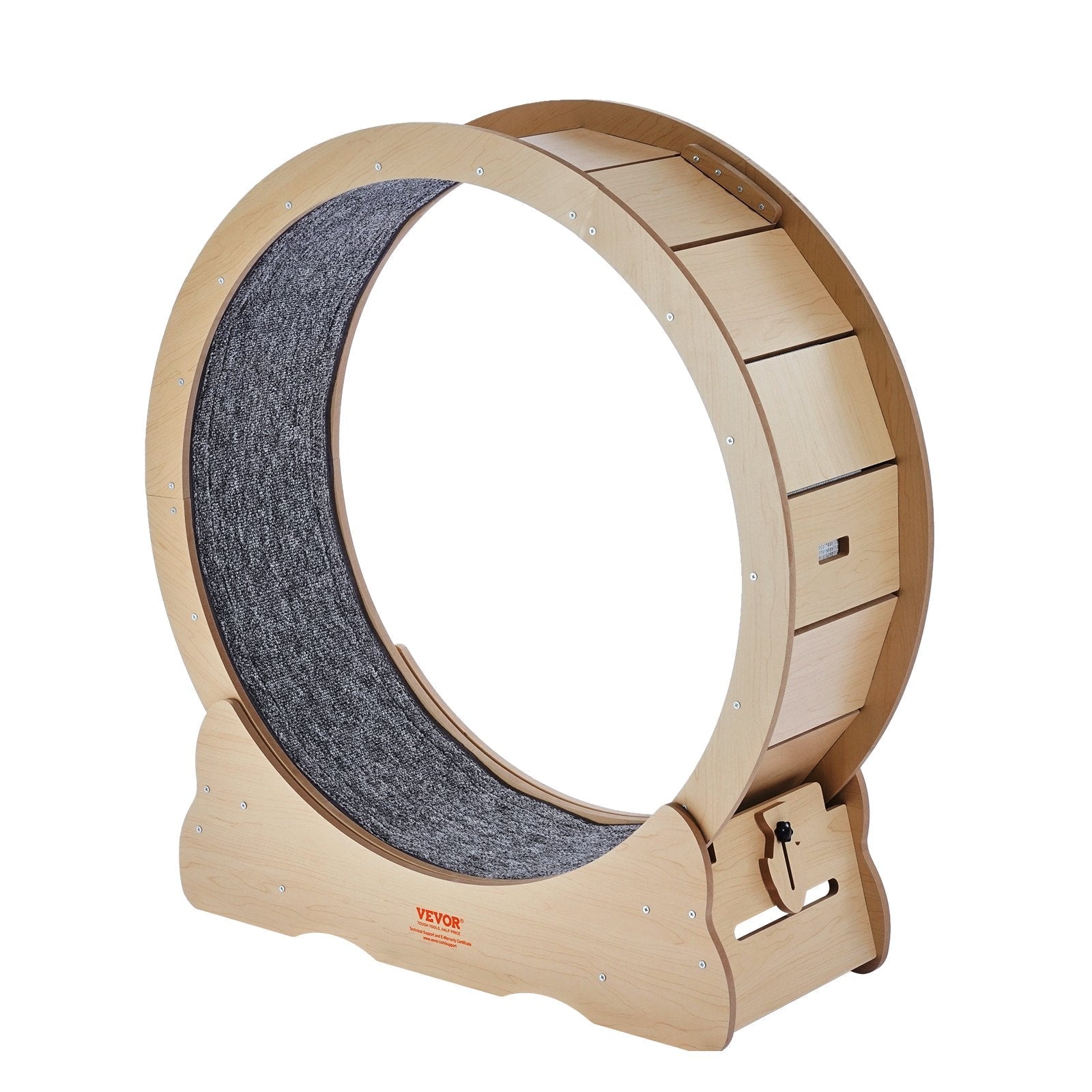 KFX-6871613 Large Cat Exercise Wheel for Indoor Use - Solid Wood Design, Quiet Operation, Supports Cats Up to 13 lbs