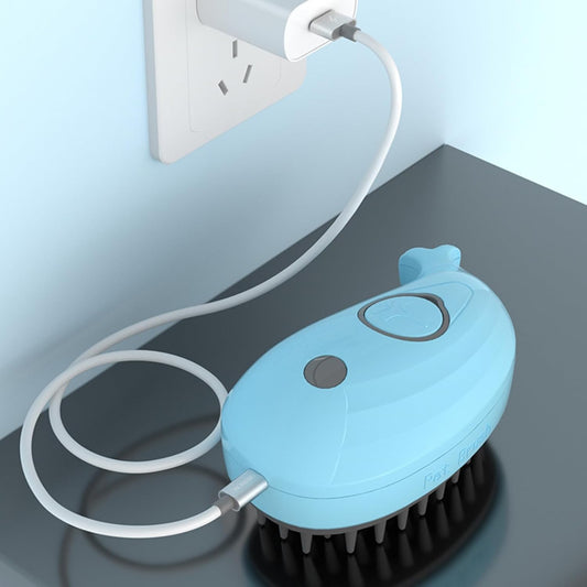 KFX-6872253 3-in-1 Whale-Shaped Cat Steam Brush for Grooming, De-Shedding, and Massage