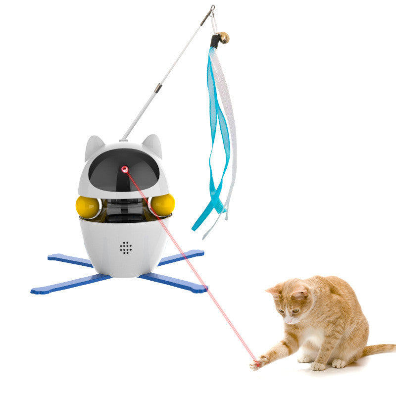 KFX-6874557 Automatic Smart Cat Toy with Spill Ball and Telescopic Rod Set
