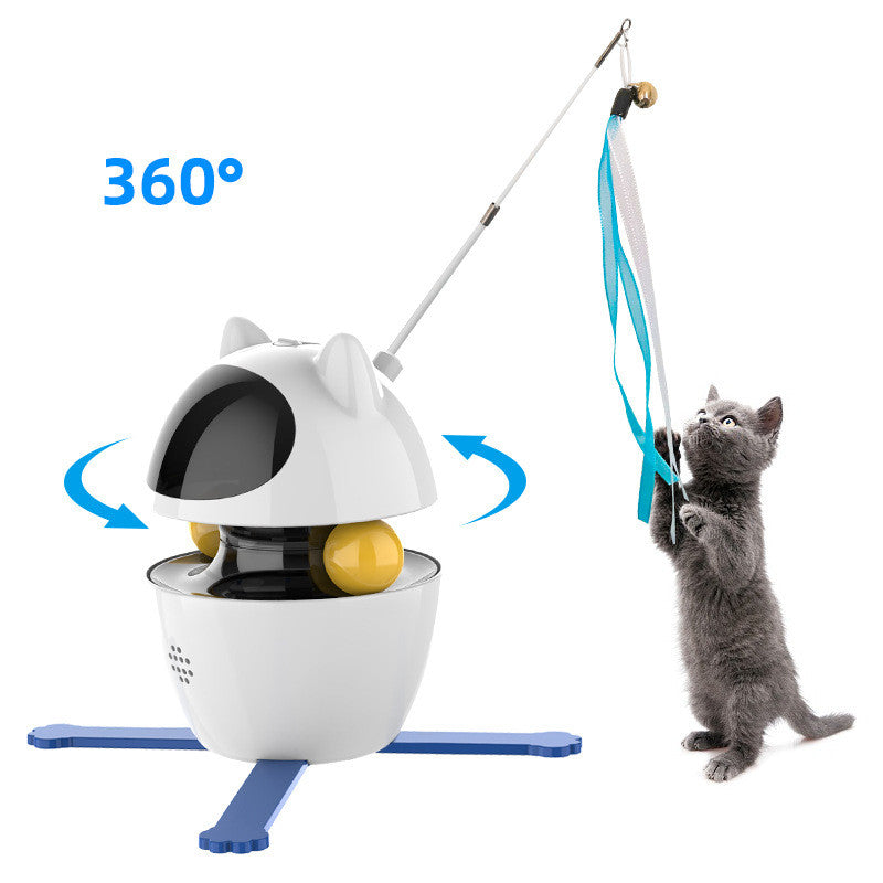 KFX-6874557 Automatic Smart Cat Toy with Spill Ball and Telescopic Rod Set