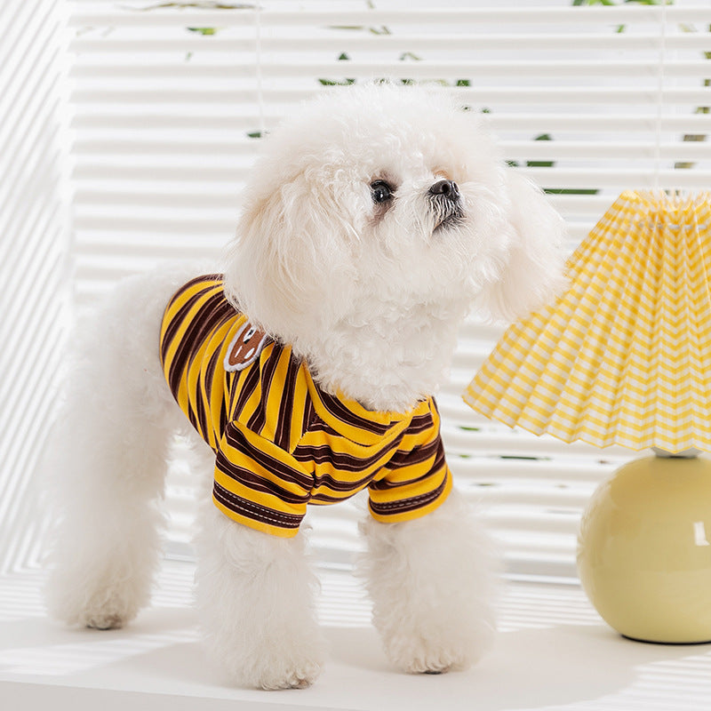 KFX-6875325 Striped Seasonal Pet T-Shirts for Small and Medium Dogs and Cats