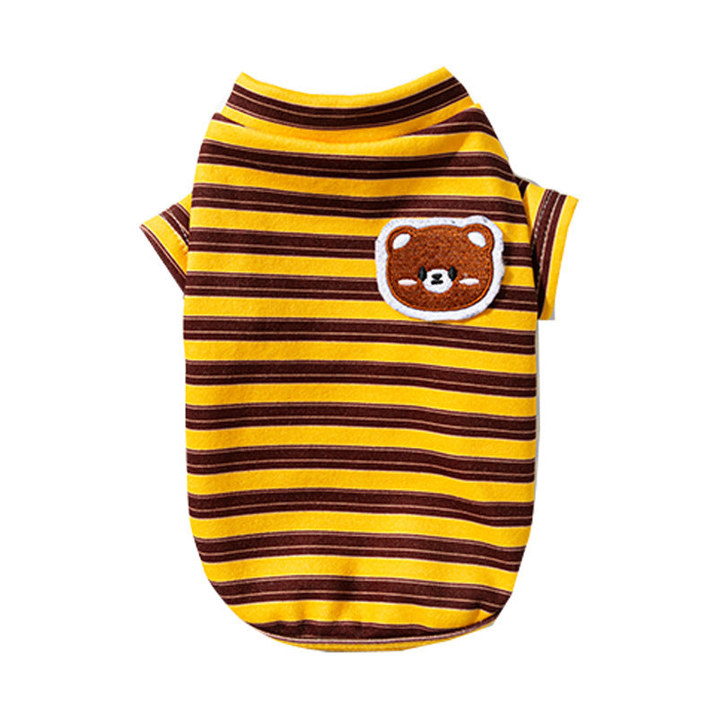 KFX-6875325 Striped Seasonal Pet T-Shirts for Small and Medium Dogs and Cats