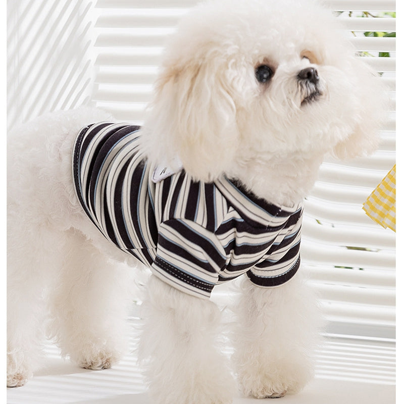 KFX-6875325 Striped Seasonal Pet T-Shirts for Small and Medium Dogs and Cats
