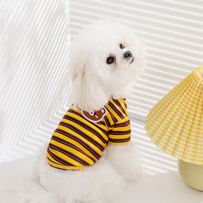 KFX-6875325 Striped Seasonal Pet T-Shirts for Small and Medium Dogs and Cats