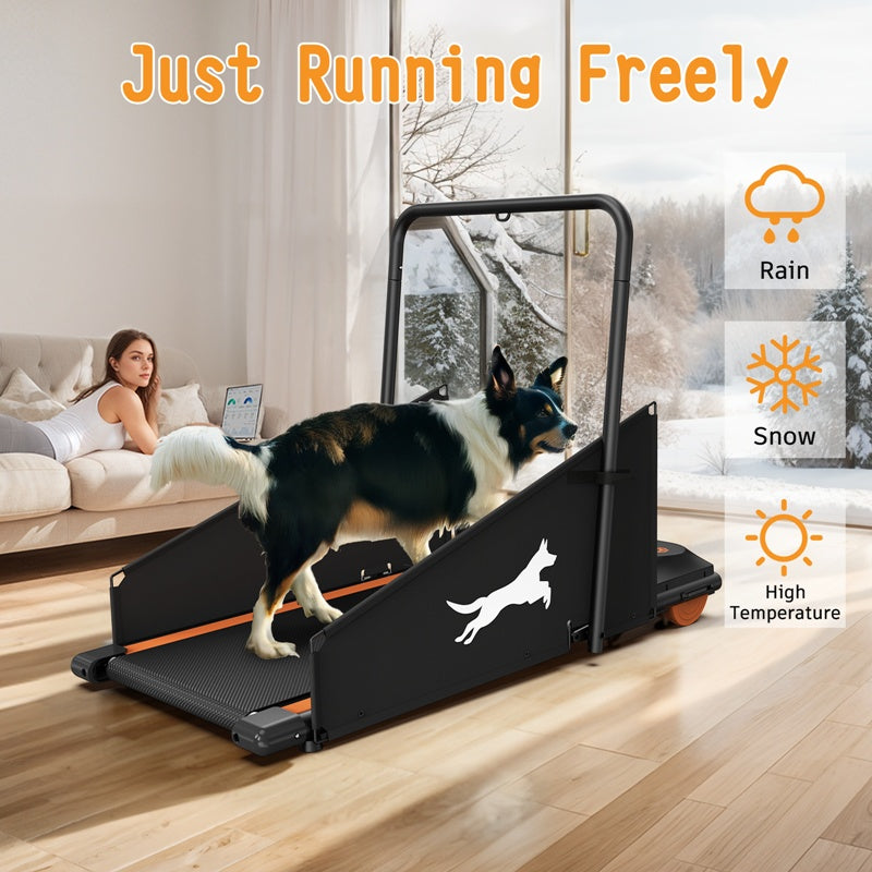KFX-6876221 Small to Medium Dog Treadmill with Adjustable Speed and Built-in Programs for Pet Fitness