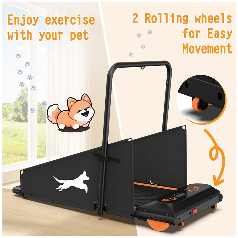 KFX-6876221 Small to Medium Dog Treadmill with Adjustable Speed and Built-in Programs for Pet Fitness