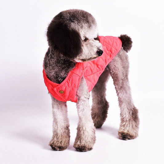 KFX-6877117 Casual Slim Fit Polyester Vest for Dogs in Red, Black, and Green