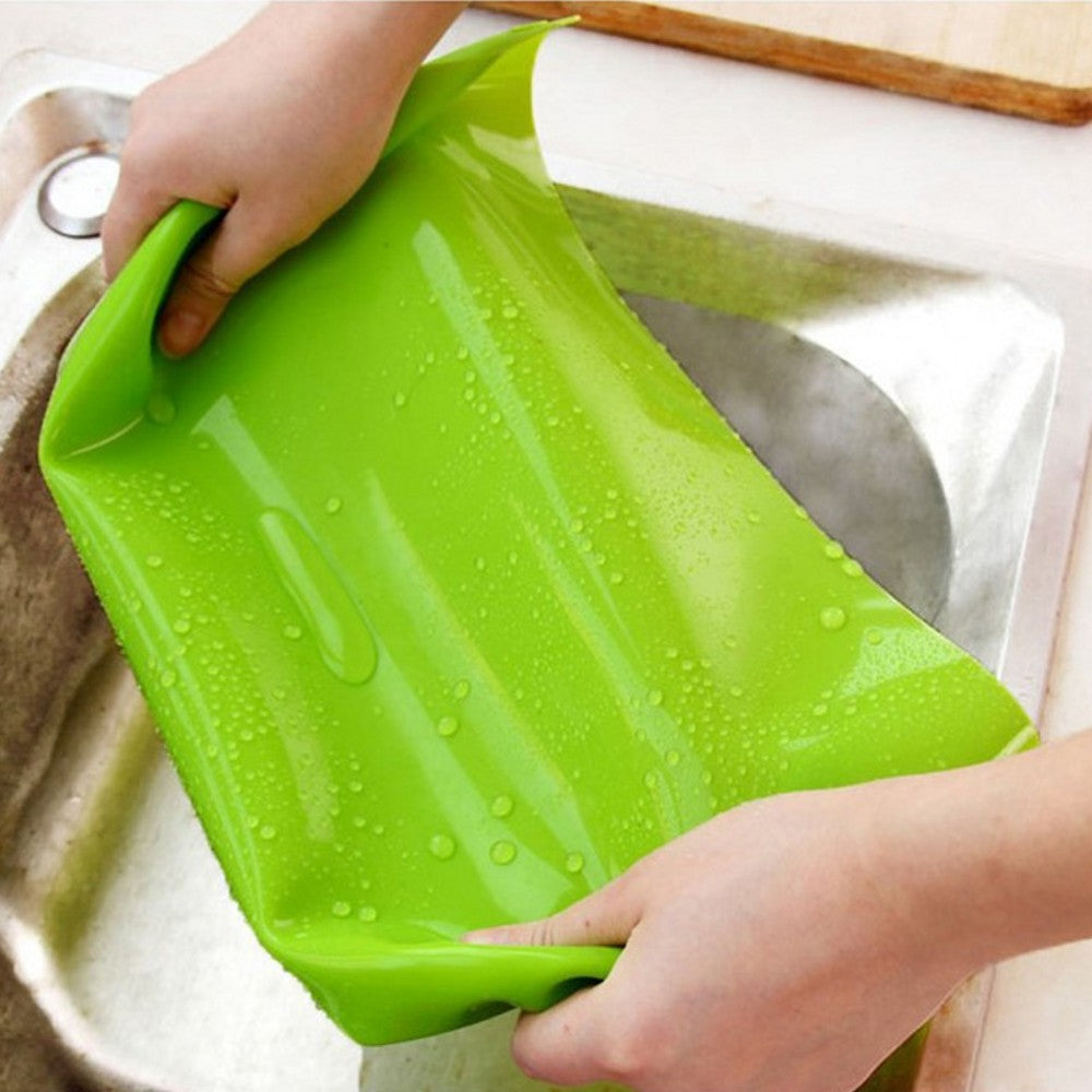 KFX-6878397 Silicone Rectangular Pet Feeding Mat for Dogs - Easy Clean and Floor Protection