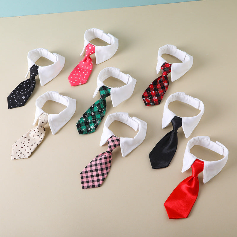KFX-6878781 Charming Plaid Pet Tie for Stylish Dogs in Various Colors and Sizes