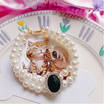 KFX-6879165 Elegant Cat Necklace with Water Drop Pendant in Assorted Styles and Sizes