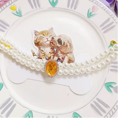 KFX-6879165 Elegant Cat Necklace with Water Drop Pendant in Assorted Styles and Sizes
