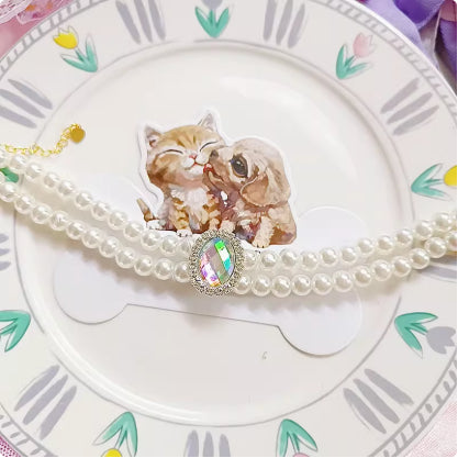 KFX-6879165 Elegant Cat Necklace with Water Drop Pendant in Assorted Styles and Sizes