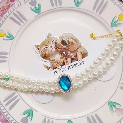 KFX-6879165 Elegant Cat Necklace with Water Drop Pendant in Assorted Styles and Sizes