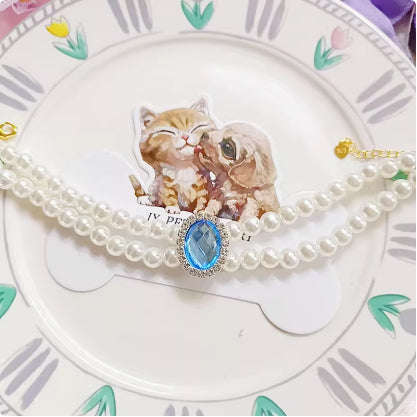 KFX-6879165 Elegant Cat Necklace with Water Drop Pendant in Assorted Styles and Sizes