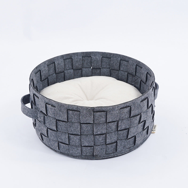 KFX-6880573 Cozy Semi-Enclosed Cat Nest for Cats and Small Dogs, Suitable for Pets up to 15 lbs