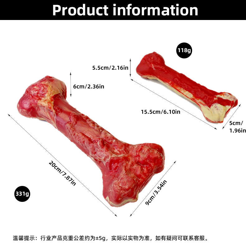 KFX-6881341 Durable Silicone Molar Stick for Dogs - Chewing Simulation Bone for Teething Toys