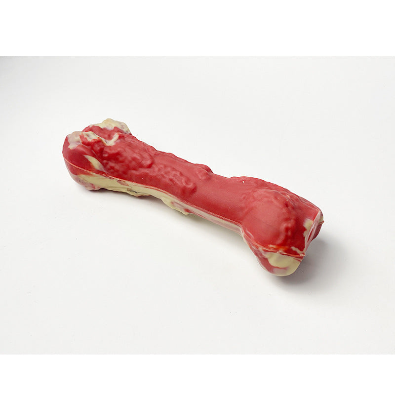 KFX-6881341 Durable Silicone Molar Stick for Dogs - Chewing Simulation Bone for Teething Toys
