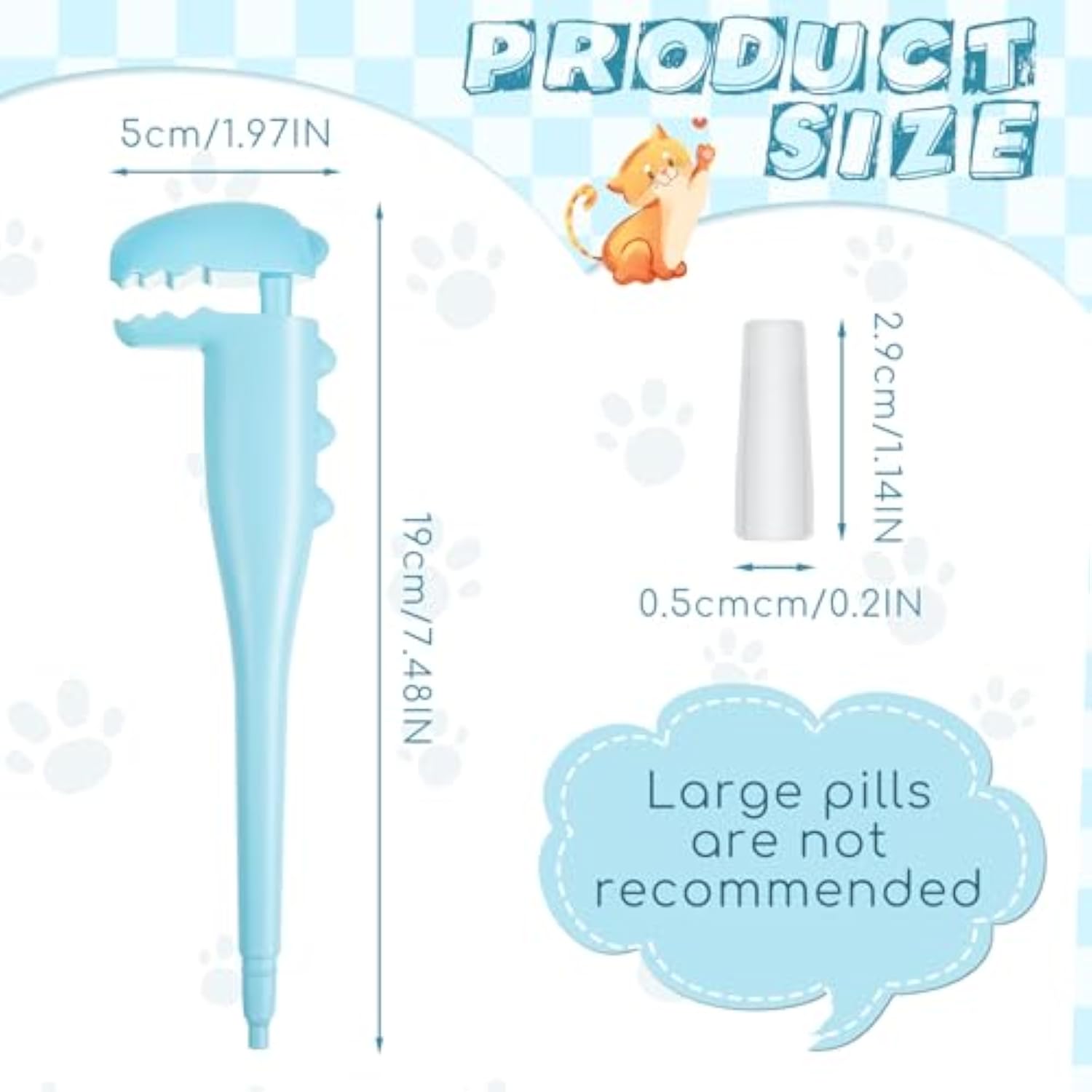 KFX-6882493 Pet Pill Shooter Dispenser for Cats and Dogs - 2 Pack Silicone Syringes with Soft Tip for Easy Medication Administration