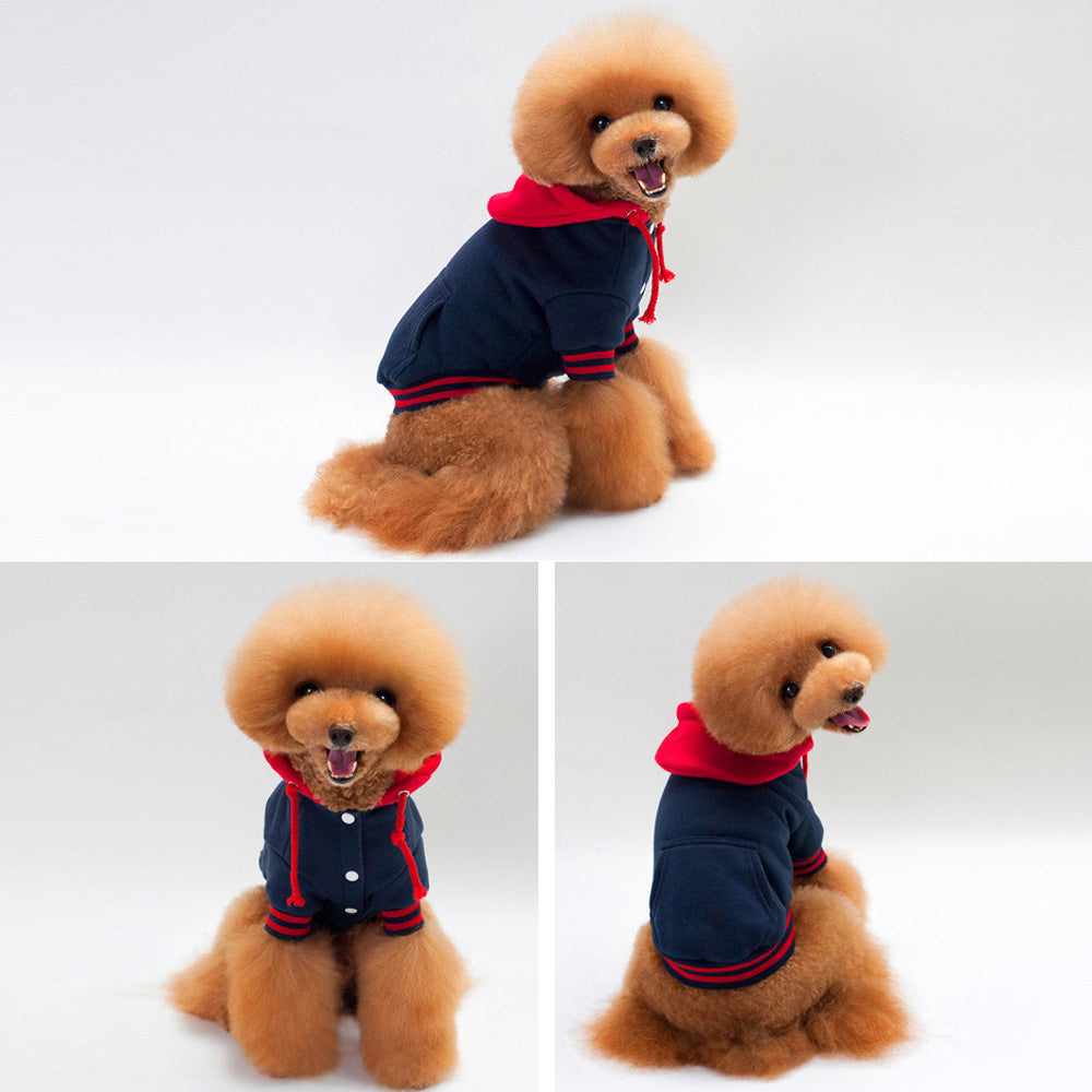 KFX-6884669 Cozy Cotton Dog Hoodie with Hood Design for Winter Comfort