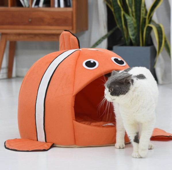 KFX-6885949 Removable and Washable Pet Kennel in Orange - Stylish and Comfortable Design for Cats and Dogs