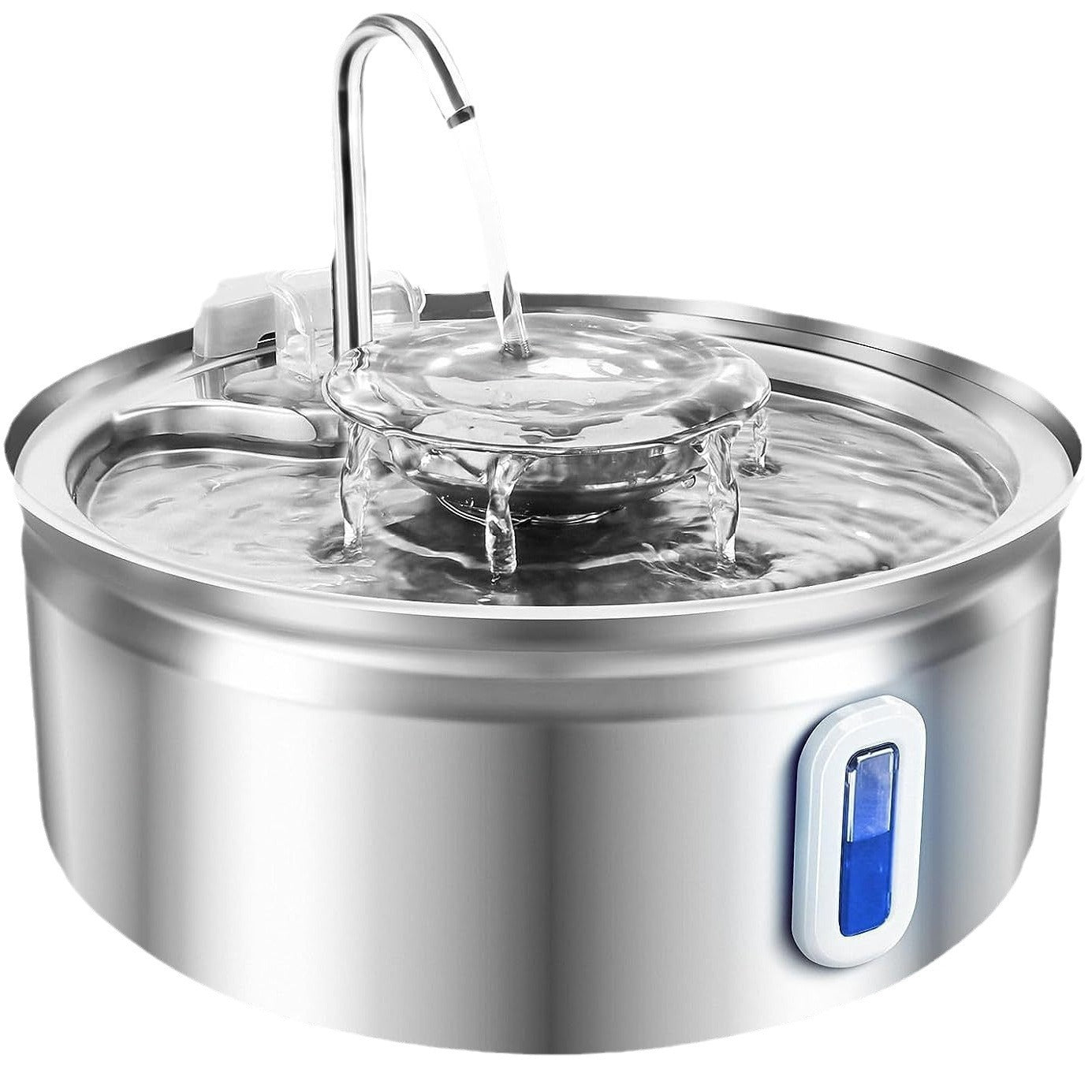 KFX-6888125 Stainless Steel Pet Water Dispenser with Faucet Design and 3.2L Capacity
