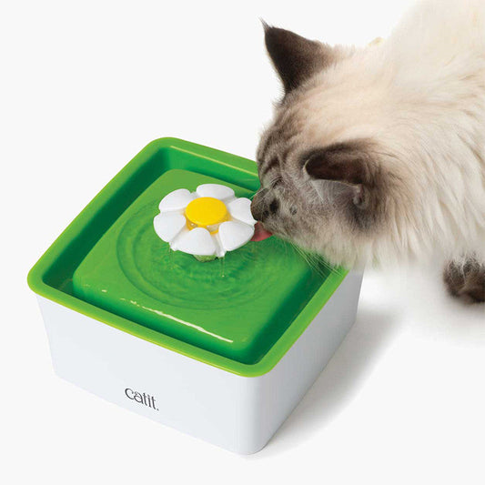 KFX-6888253 Cat Water Fountain with Dual Filtration System - Purifying, Oxygenating, and Flowing Water for Healthy Hydration