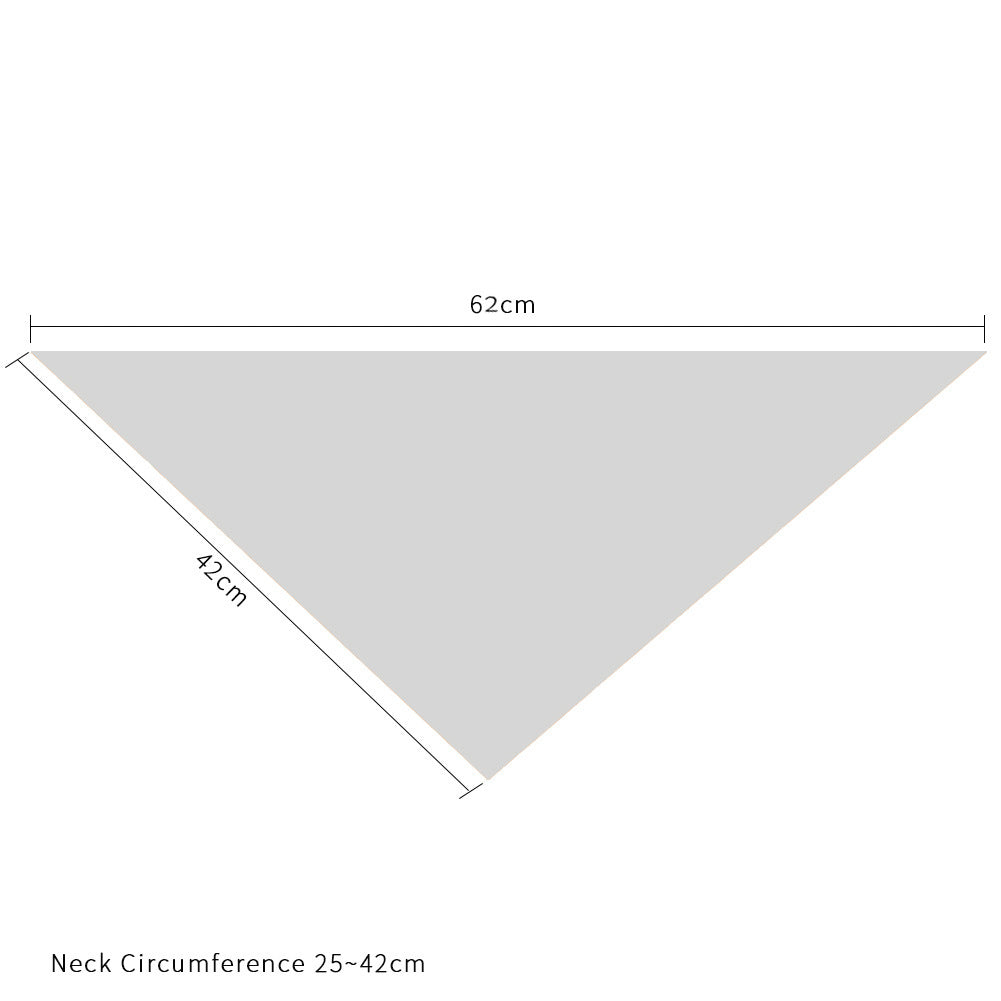 KFX-6889661 Cotton Triangle Towel for Pets with Letter Pattern, Suitable for Neck Circumference 20-42cm