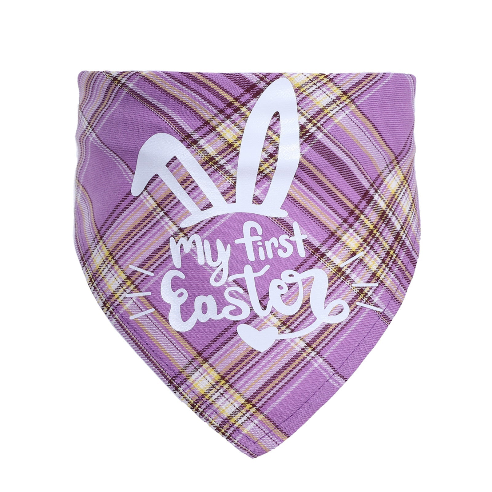 KFX-6889661 Cotton Triangle Towel for Pets with Letter Pattern, Suitable for Neck Circumference 20-42cm