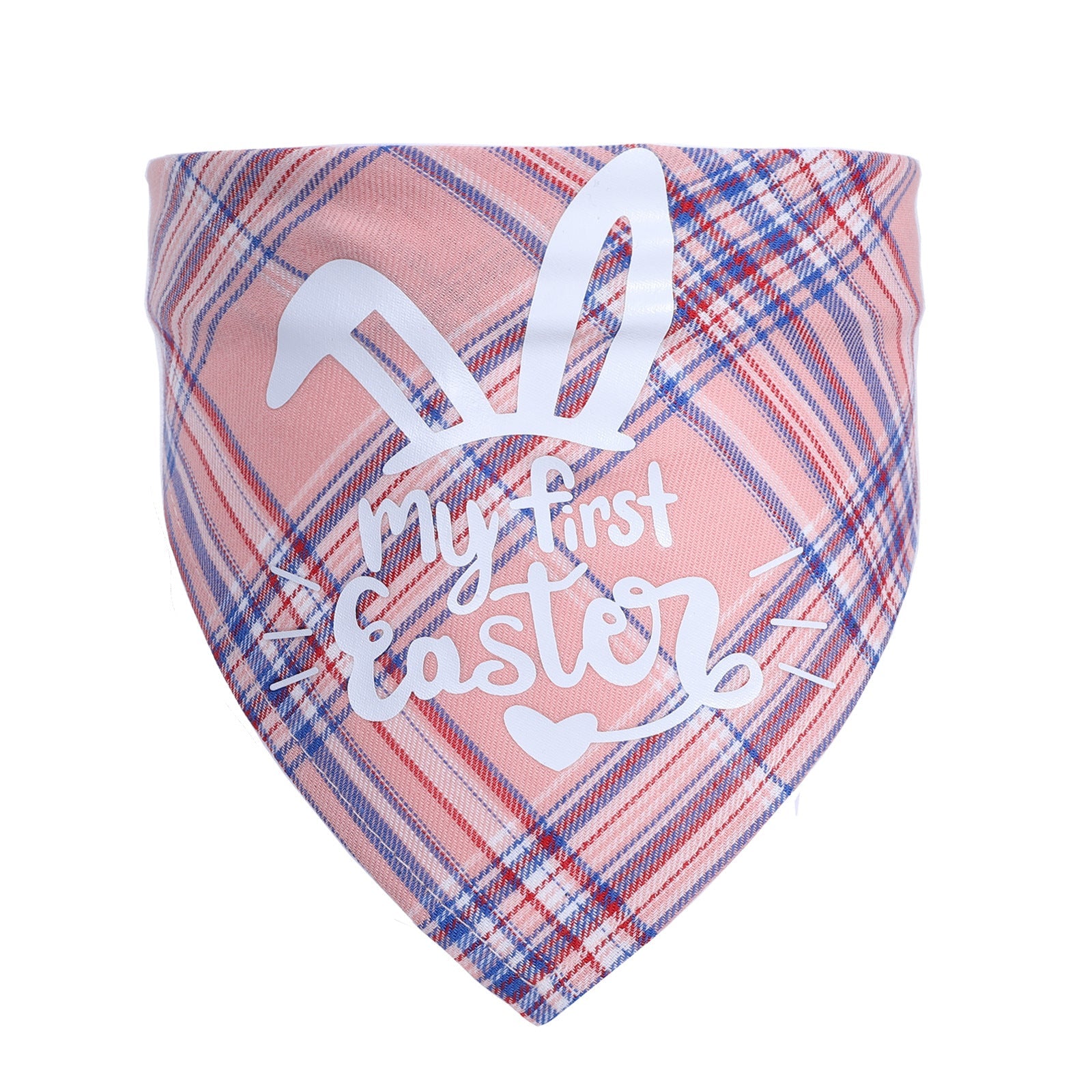 KFX-6889661 Cotton Triangle Towel for Pets with Letter Pattern, Suitable for Neck Circumference 20-42cm