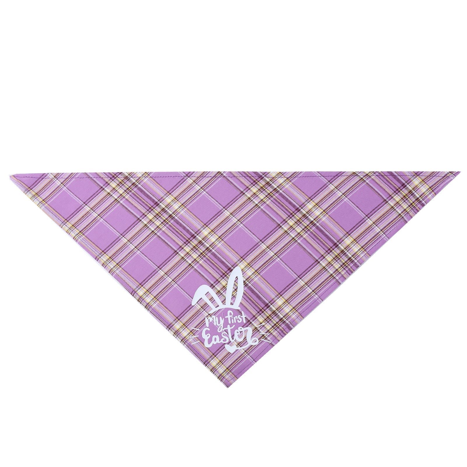 KFX-6889661 Cotton Triangle Towel for Pets with Letter Pattern, Suitable for Neck Circumference 20-42cm