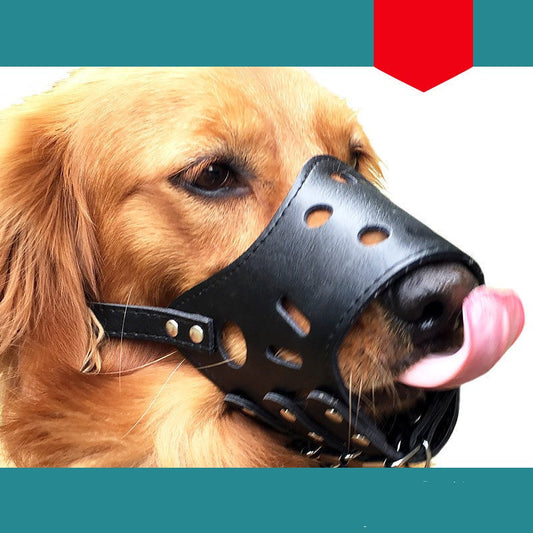 KFX-6891709 Adjustable Leather Muzzle for Small Dogs - Bite Proof, Multiple Sizes Available