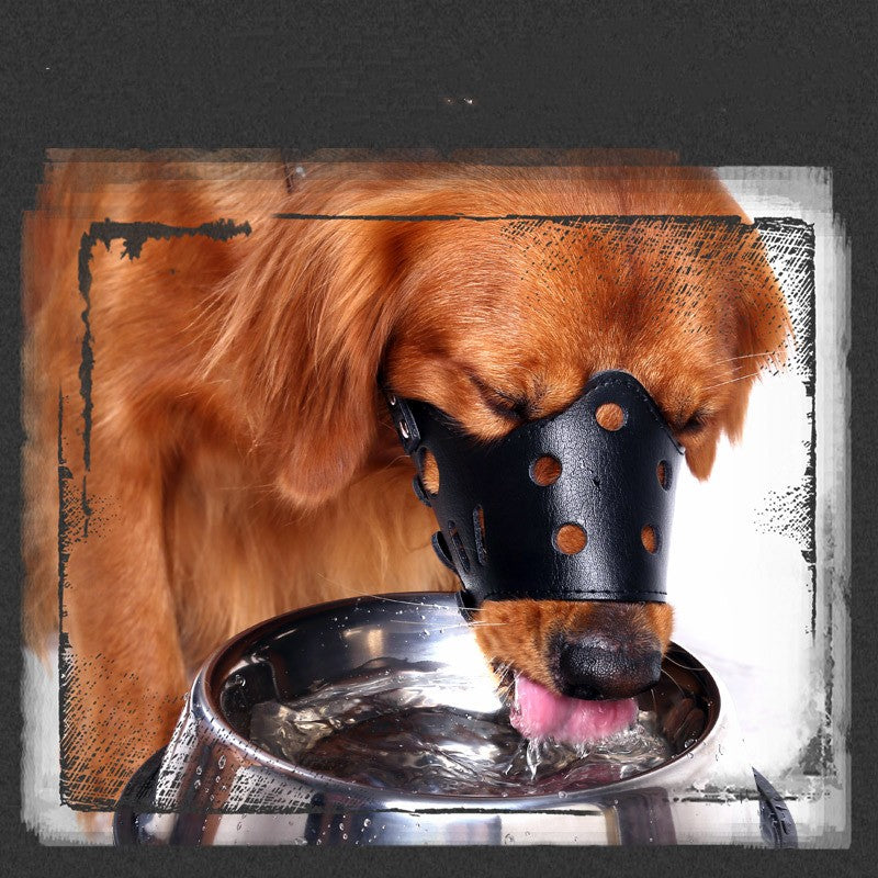 KFX-6891709 Adjustable Leather Muzzle for Small Dogs - Bite Proof, Multiple Sizes Available