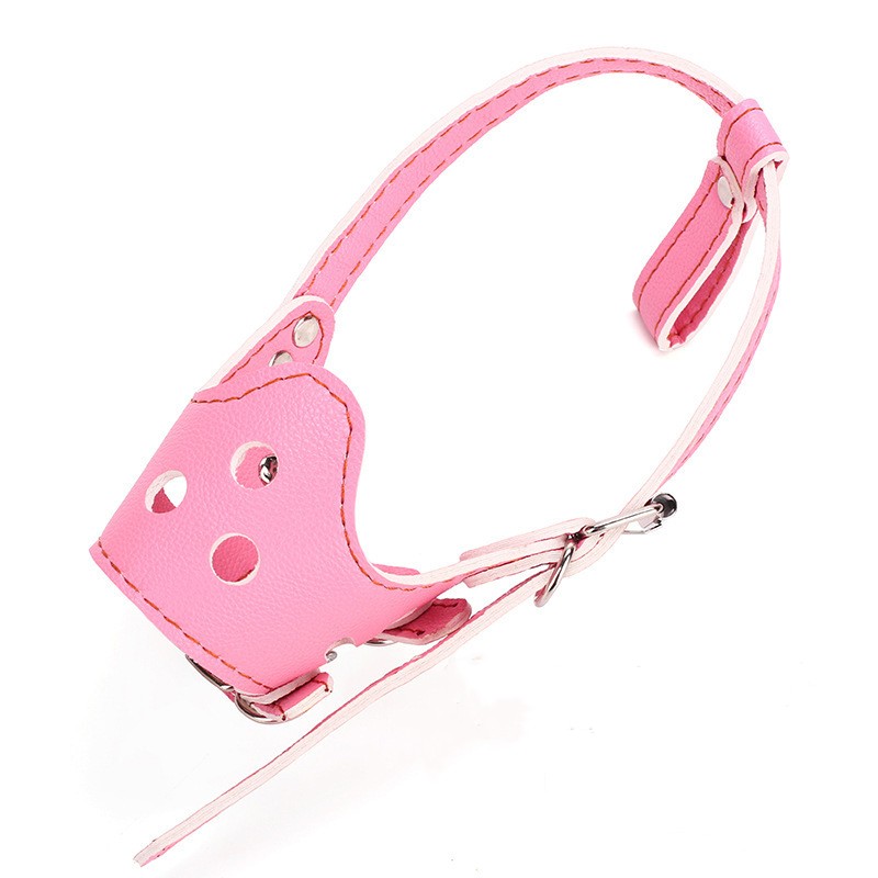 KFX-6891709 Adjustable Leather Muzzle for Small Dogs - Bite Proof, Multiple Sizes Available