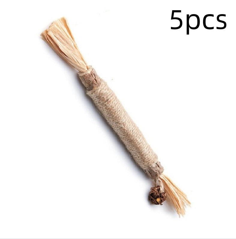KFX-6892861 Funny Cat Molar Bite Stick Toy – Cotton Thread Pet Chew Stick, Available in Sets of 1, 3, or 5