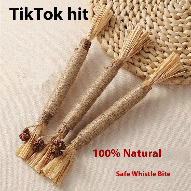 KFX-6892861 Funny Cat Molar Bite Stick Toy – Cotton Thread Pet Chew Stick, Available in Sets of 1, 3, or 5
